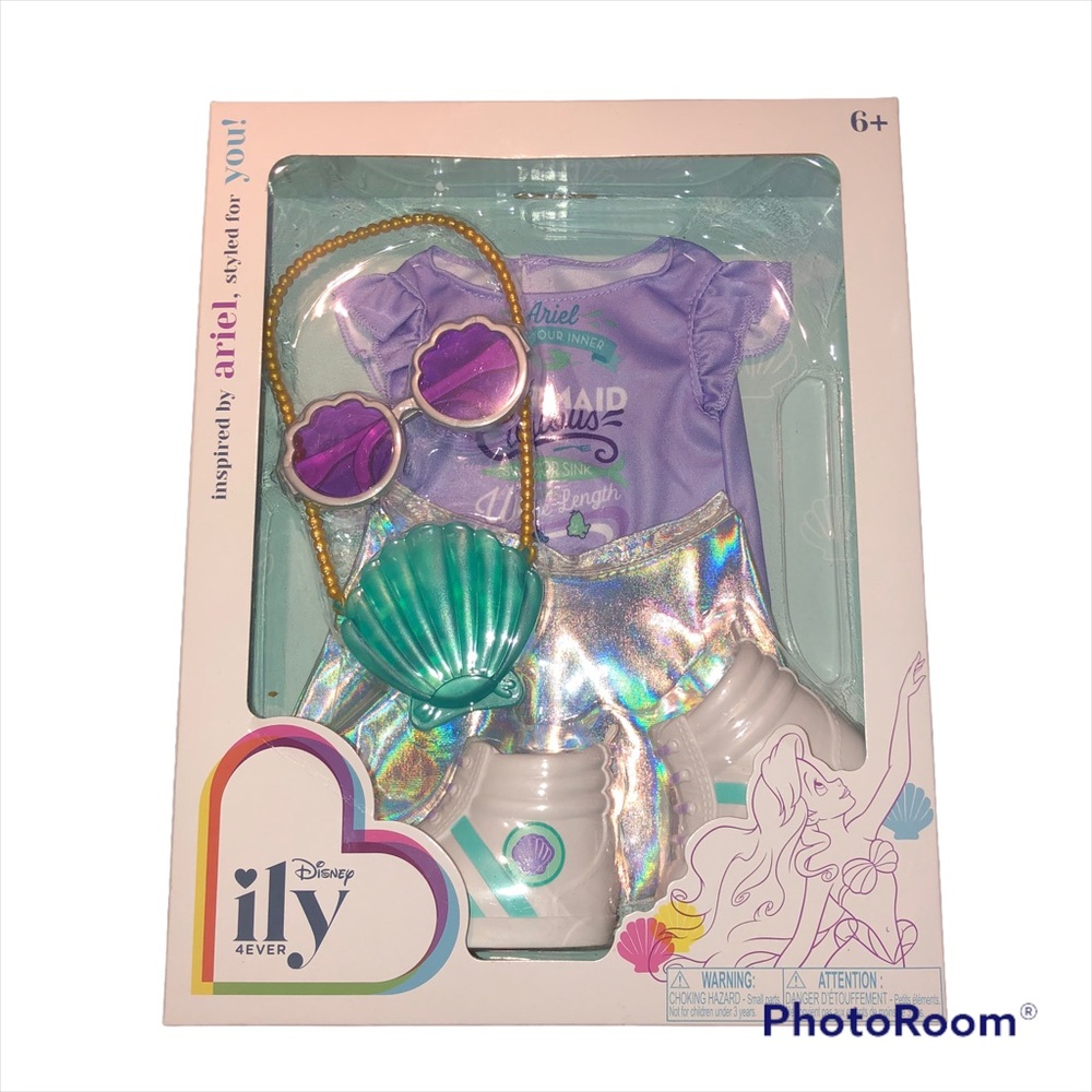 2021 Disney ILY 4ever 18" Ariel Inspired Fashion Pack Skirt Shirt Shoes & More